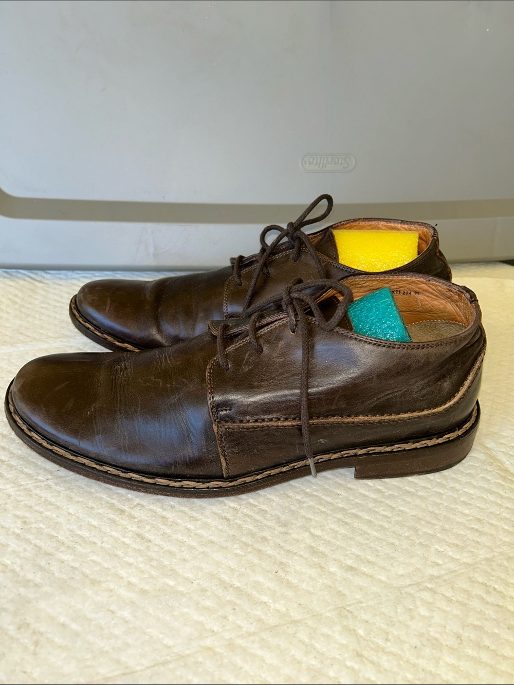 John Varvatos Dark Brown Leather Lace-Up Chukka Loafers